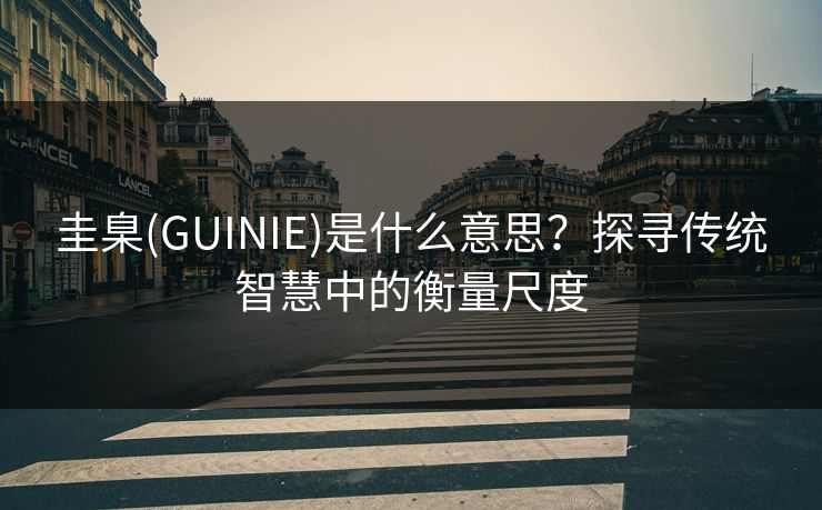 圭臬(GUINIE)是什么意思?探寻传统智慧中的衡量尺度 圭臬(GUINIE)是什么意思?探寻传统智慧中的衡量尺度