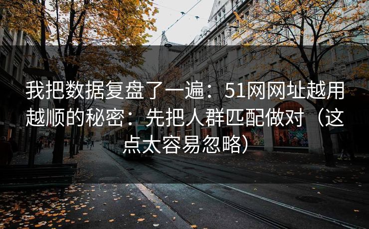 我把数据复盘了一遍：51网网址越用越顺的秘密：先把人群匹配做对（这点太容易忽略）